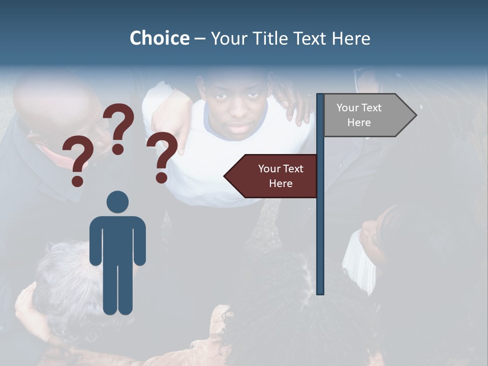 A Group Of People Standing Around Each Other PowerPoint Template