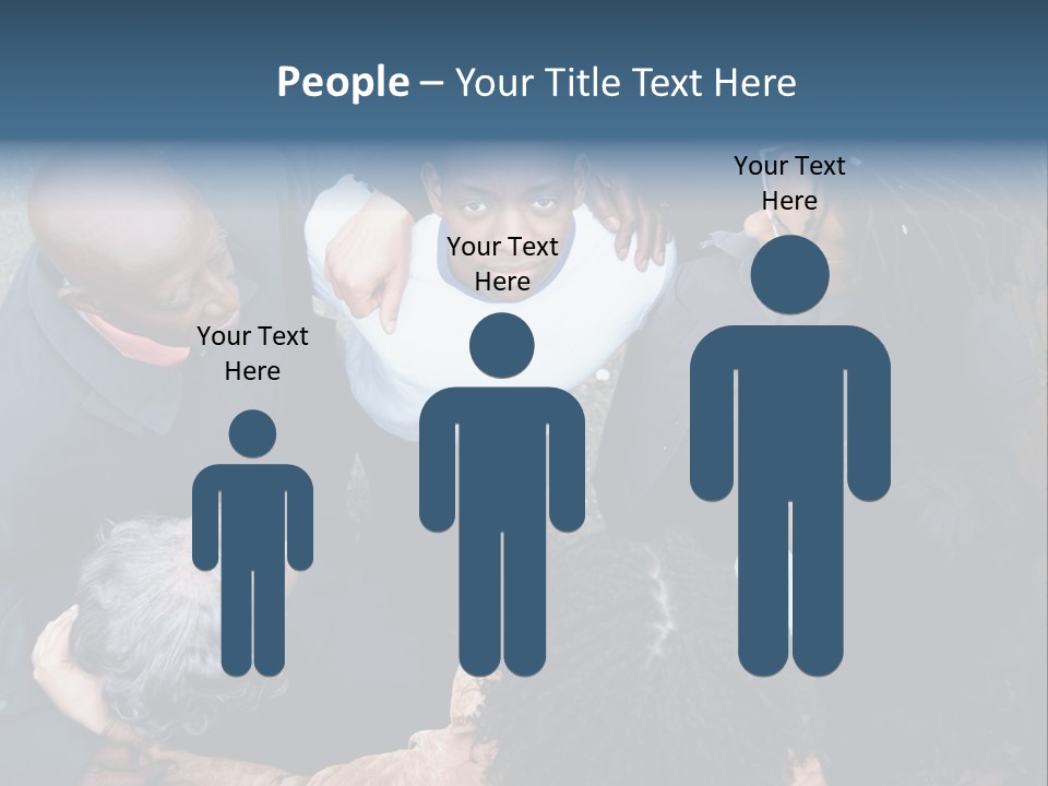 A Group Of People Standing Around Each Other PowerPoint Template