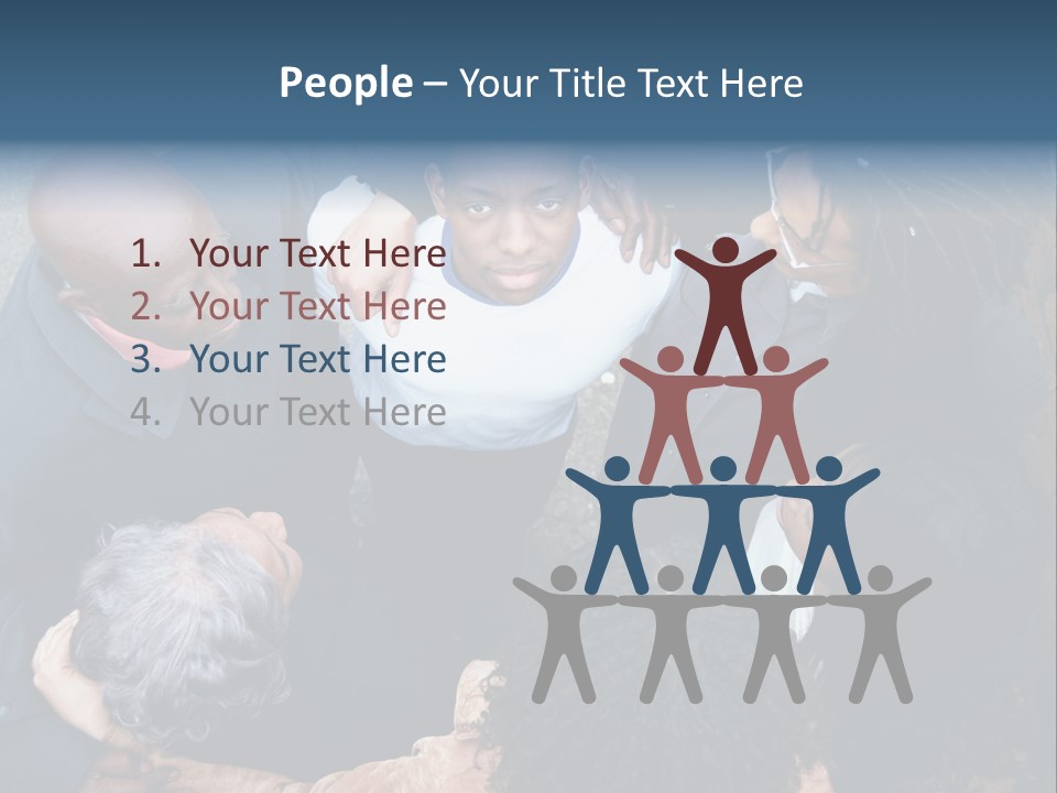 A Group Of People Standing Around Each Other PowerPoint Template