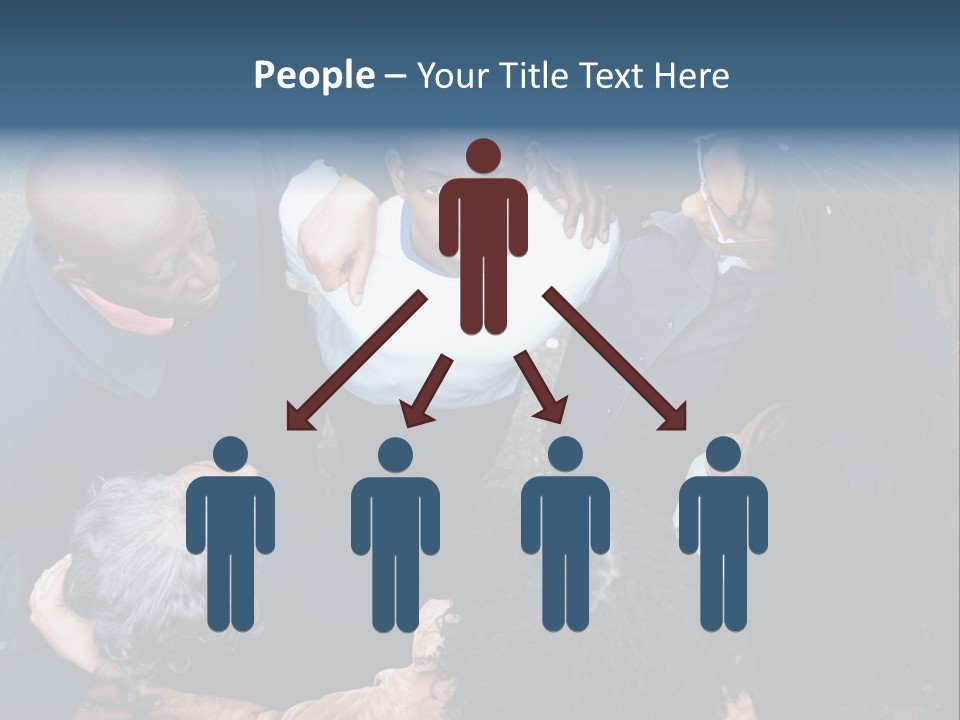 A Group Of People Standing Around Each Other PowerPoint Template