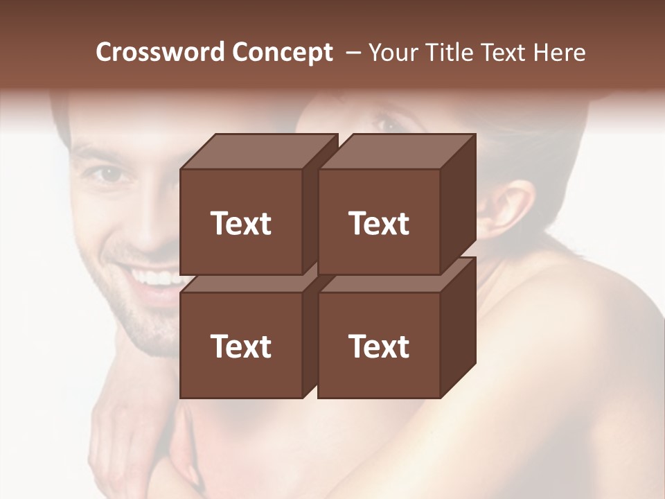 A Man And Woman Are Smiling For The Camera PowerPoint Template