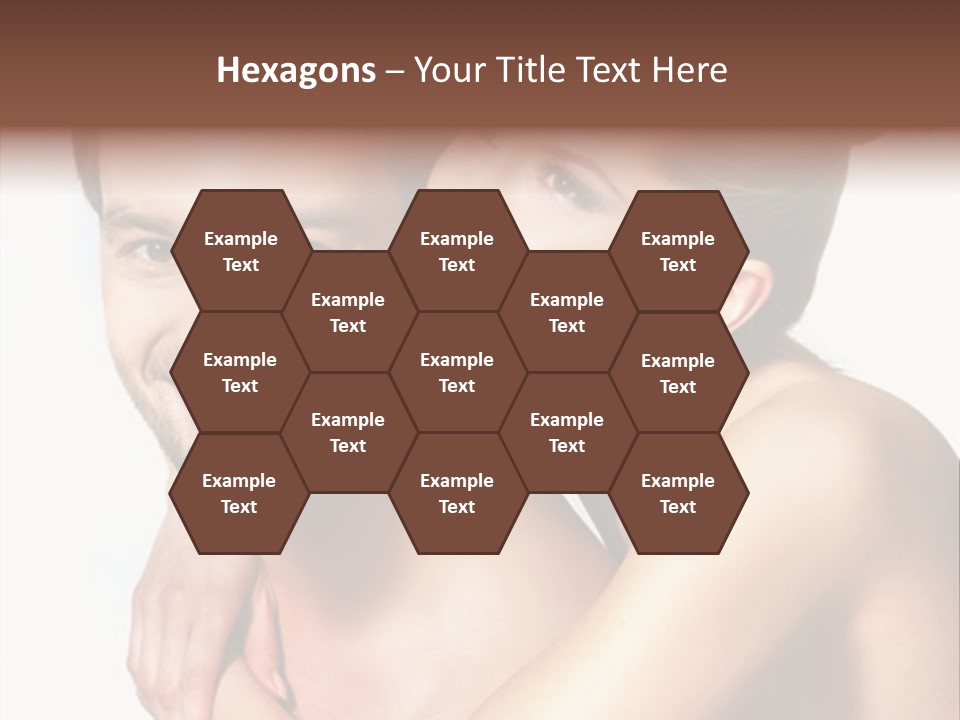 A Man And Woman Are Smiling For The Camera PowerPoint Template