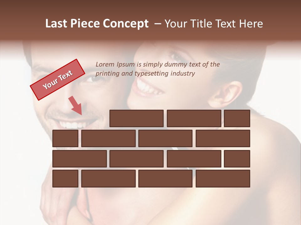 A Man And Woman Are Smiling For The Camera PowerPoint Template