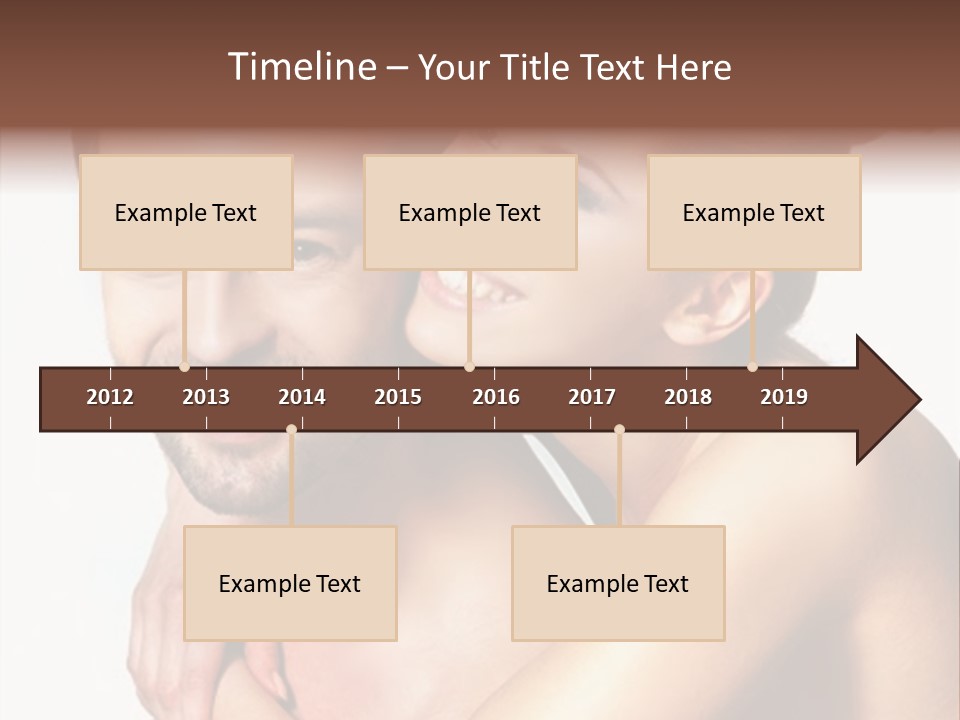 A Man And Woman Are Smiling For The Camera PowerPoint Template