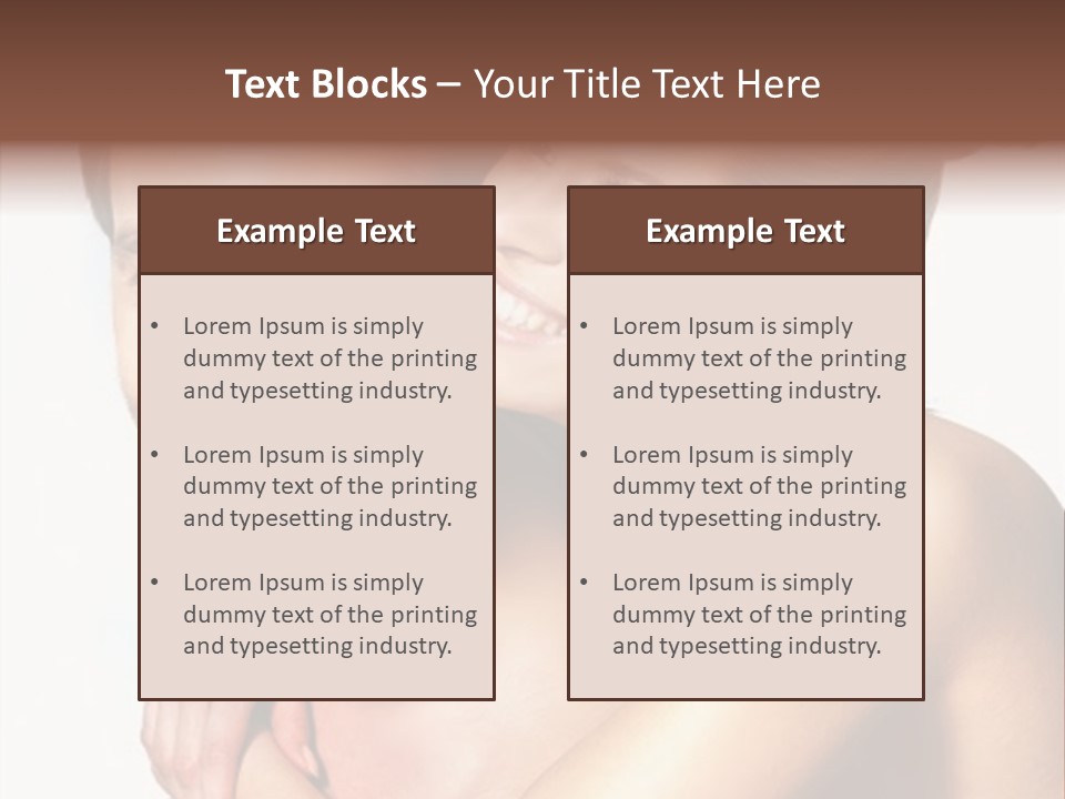 A Man And Woman Are Smiling For The Camera PowerPoint Template