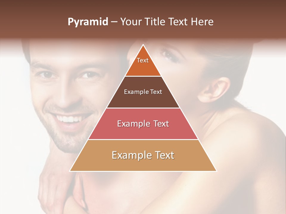 A Man And Woman Are Smiling For The Camera PowerPoint Template