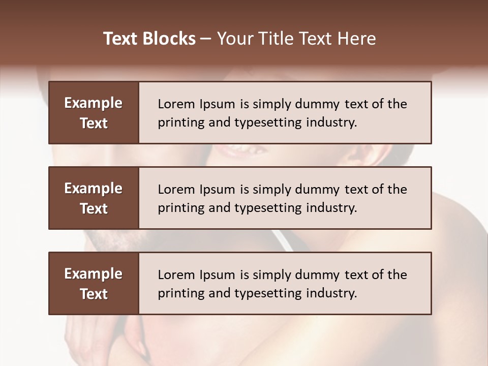 A Man And Woman Are Smiling For The Camera PowerPoint Template