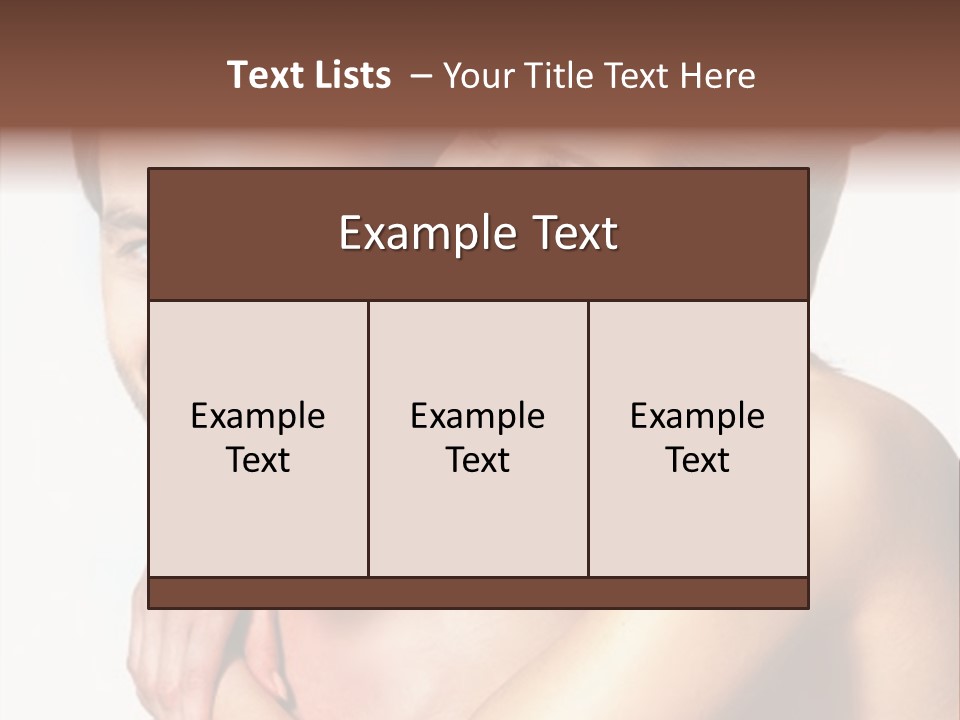 A Man And Woman Are Smiling For The Camera PowerPoint Template