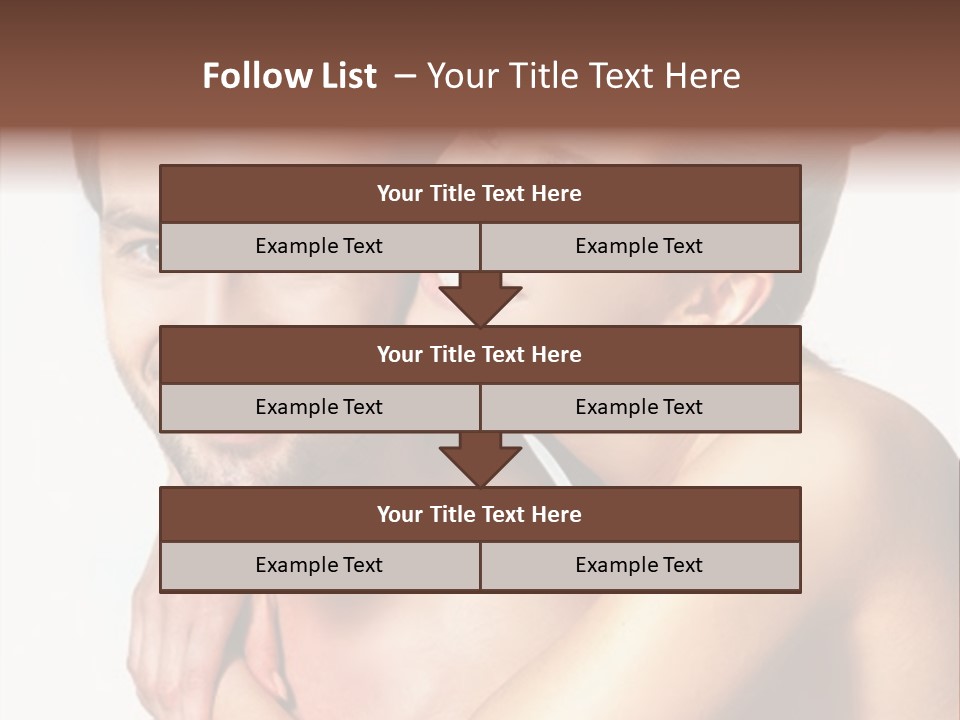 A Man And Woman Are Smiling For The Camera PowerPoint Template