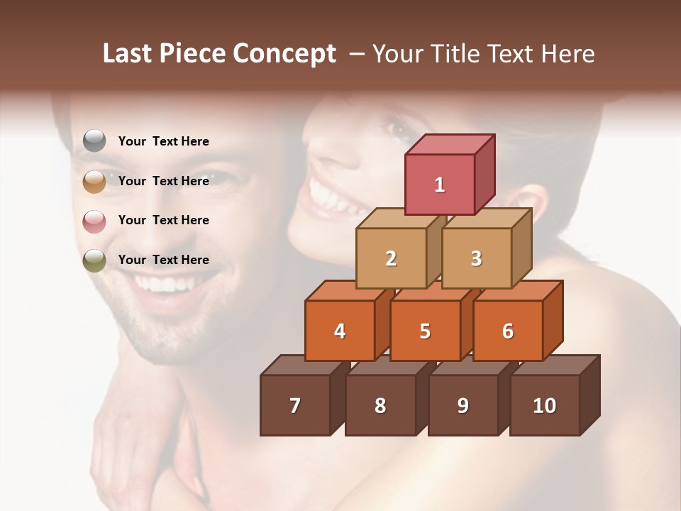 A Man And Woman Are Smiling For The Camera PowerPoint Template