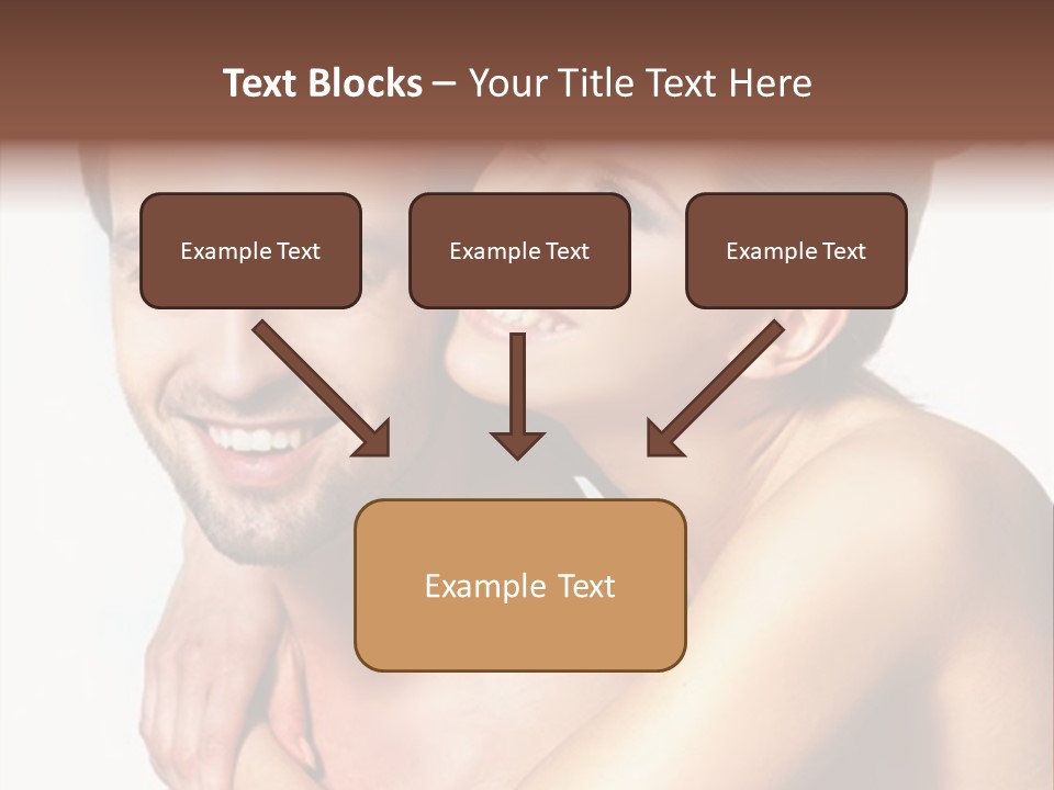 A Man And Woman Are Smiling For The Camera PowerPoint Template
