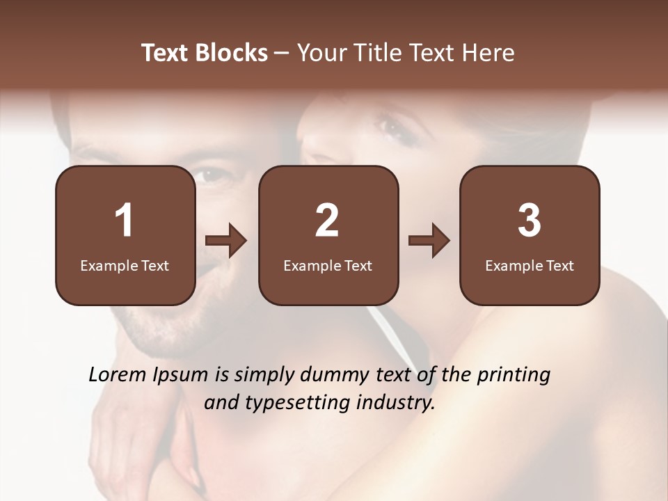 A Man And Woman Are Smiling For The Camera PowerPoint Template