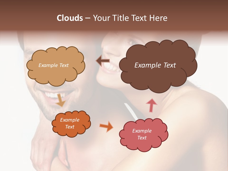 A Man And Woman Are Smiling For The Camera PowerPoint Template