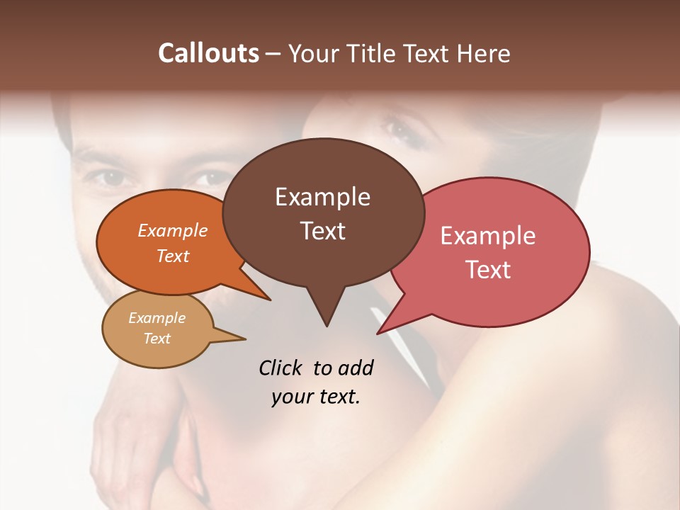 A Man And Woman Are Smiling For The Camera PowerPoint Template