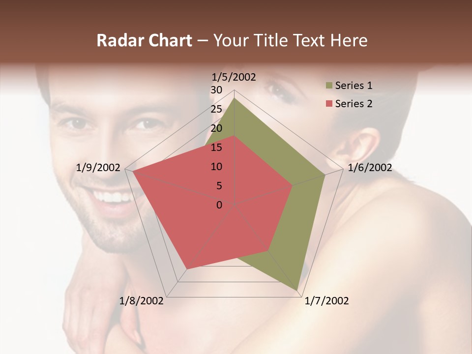 A Man And Woman Are Smiling For The Camera PowerPoint Template