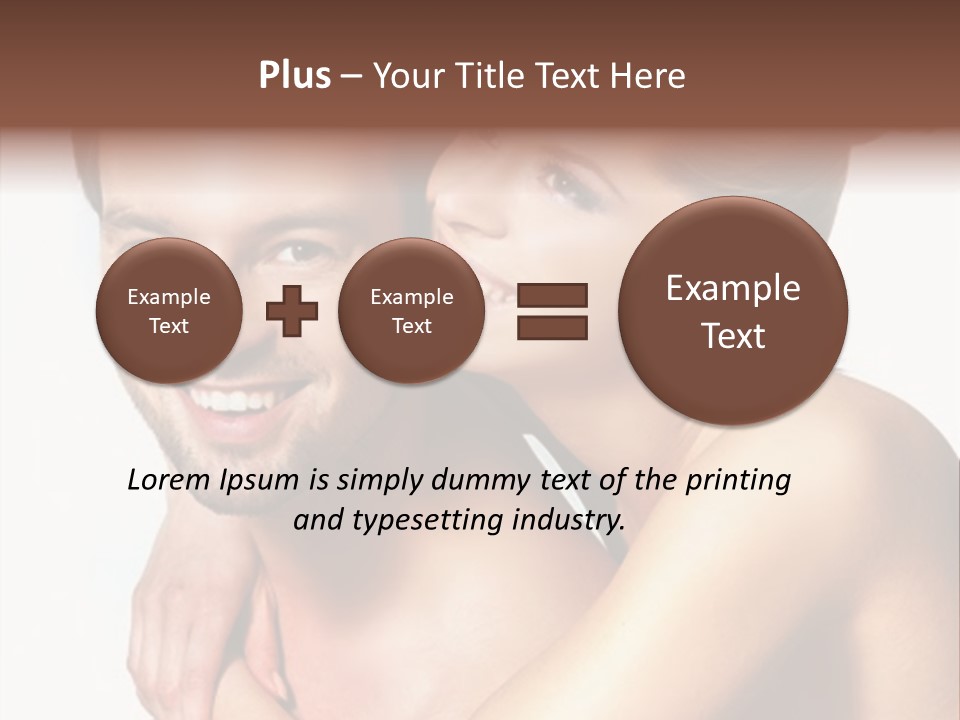 A Man And Woman Are Smiling For The Camera PowerPoint Template