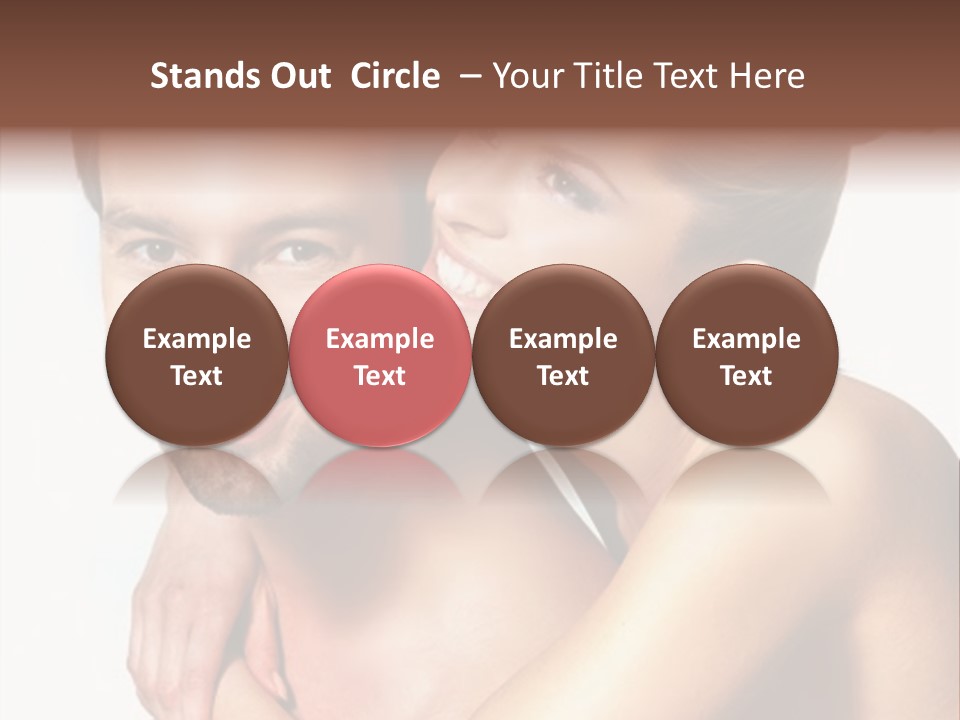 A Man And Woman Are Smiling For The Camera PowerPoint Template