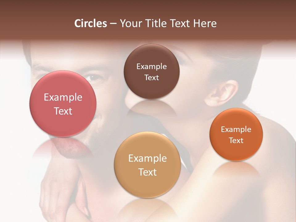 A Man And Woman Are Smiling For The Camera PowerPoint Template