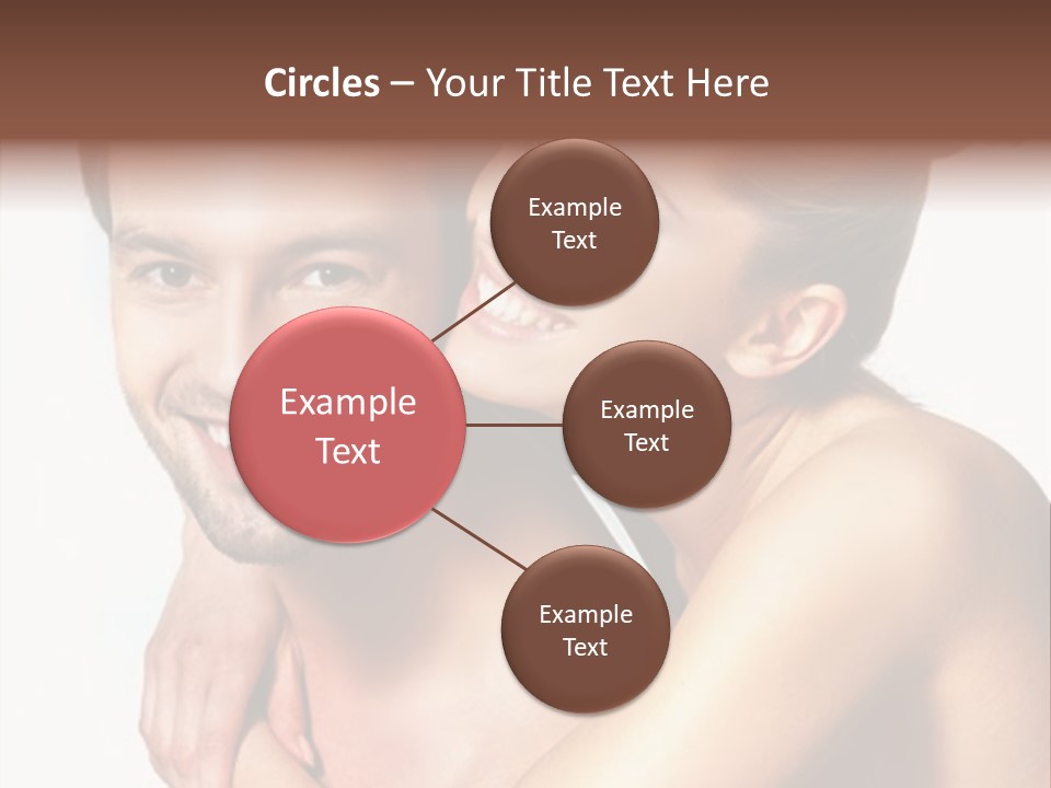 A Man And Woman Are Smiling For The Camera PowerPoint Template