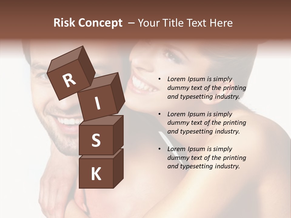 A Man And Woman Are Smiling For The Camera PowerPoint Template