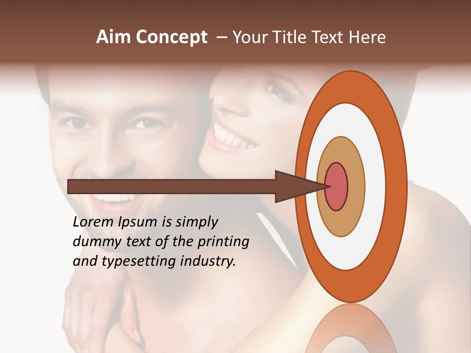 A Man And Woman Are Smiling For The Camera PowerPoint Template