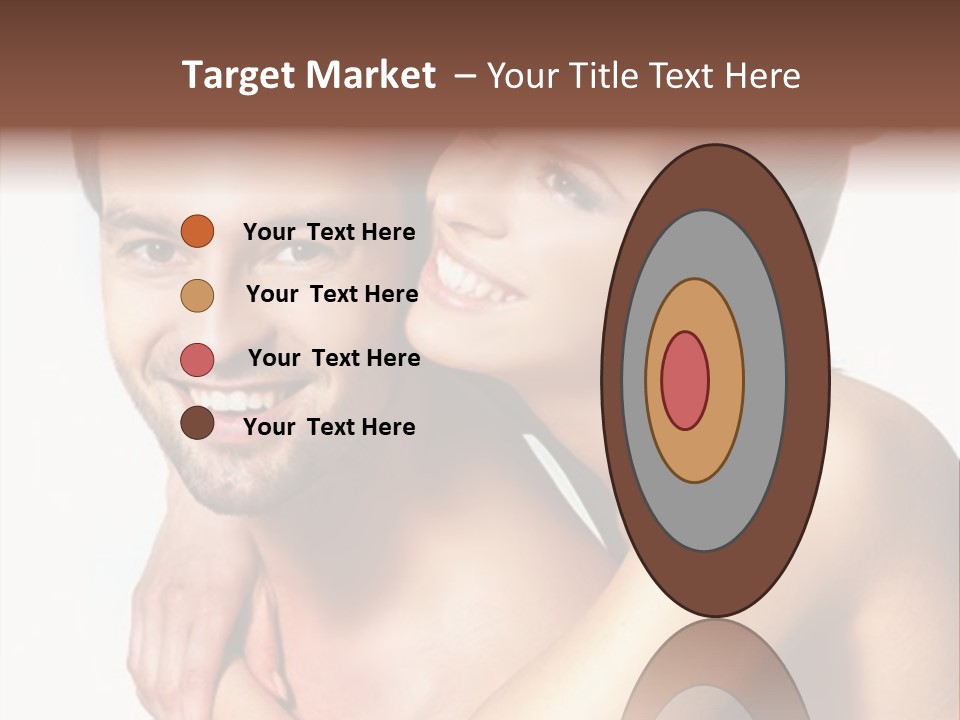 A Man And Woman Are Smiling For The Camera PowerPoint Template