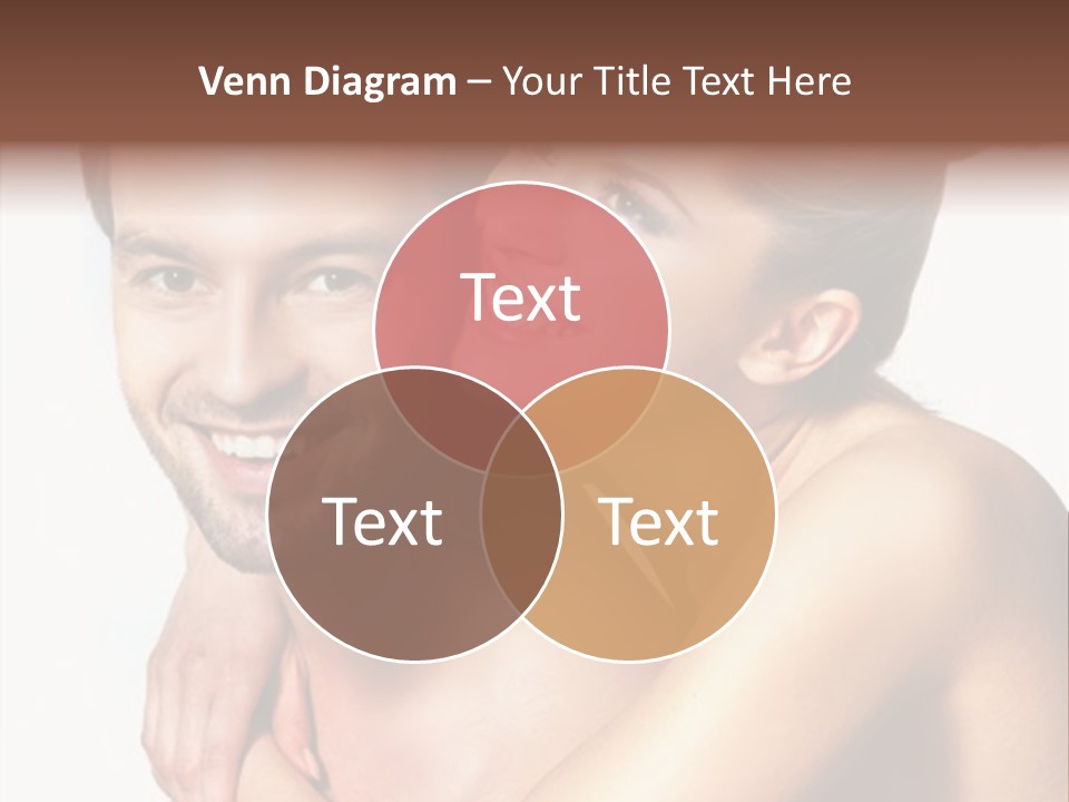 A Man And Woman Are Smiling For The Camera PowerPoint Template