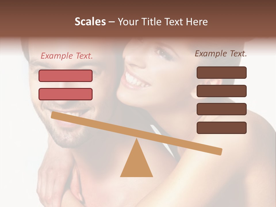 A Man And Woman Are Smiling For The Camera PowerPoint Template