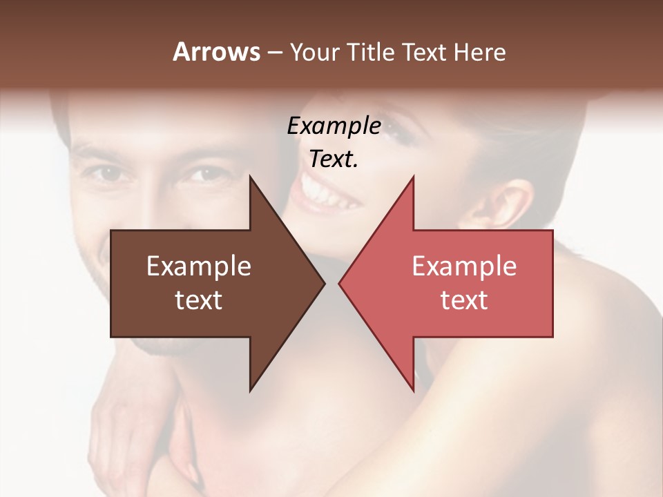 A Man And Woman Are Smiling For The Camera PowerPoint Template