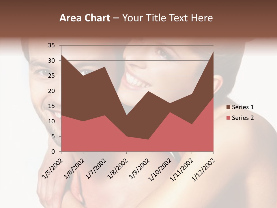 A Man And Woman Are Smiling For The Camera PowerPoint Template
