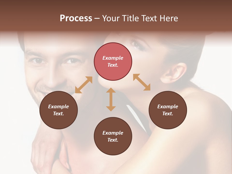 A Man And Woman Are Smiling For The Camera PowerPoint Template