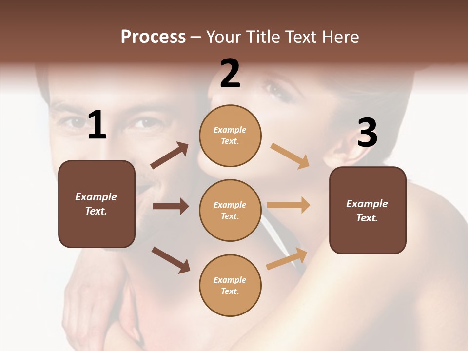 A Man And Woman Are Smiling For The Camera PowerPoint Template