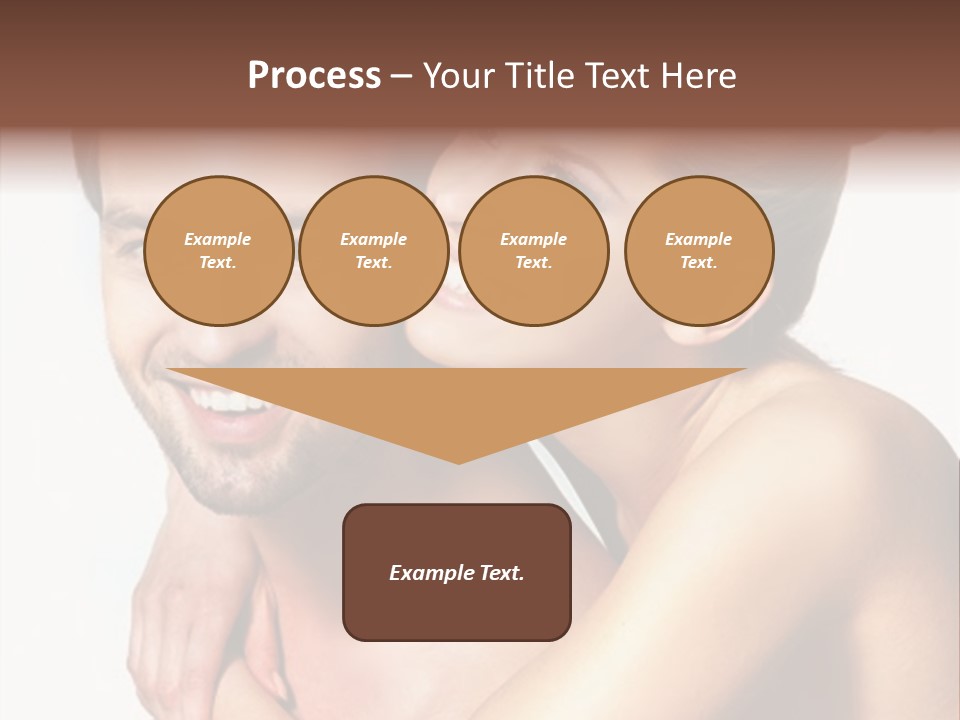 A Man And Woman Are Smiling For The Camera PowerPoint Template