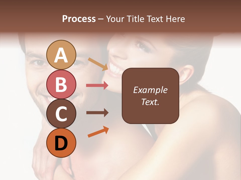 A Man And Woman Are Smiling For The Camera PowerPoint Template
