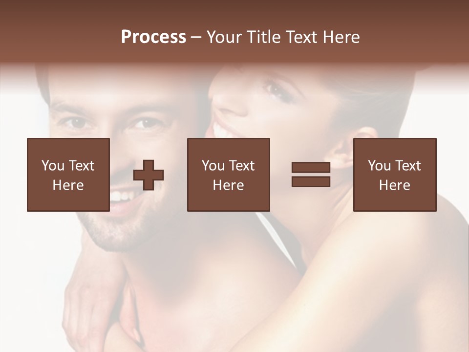 A Man And Woman Are Smiling For The Camera PowerPoint Template