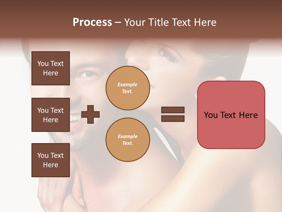 A Man And Woman Are Smiling For The Camera PowerPoint Template