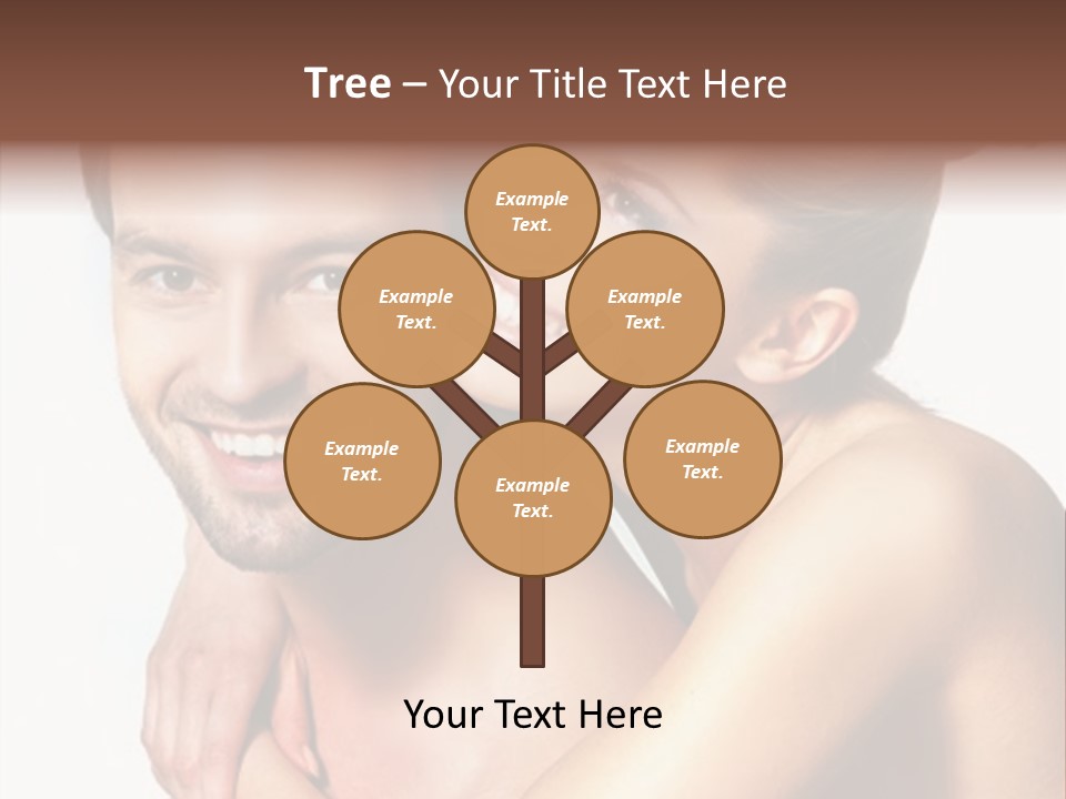 A Man And Woman Are Smiling For The Camera PowerPoint Template