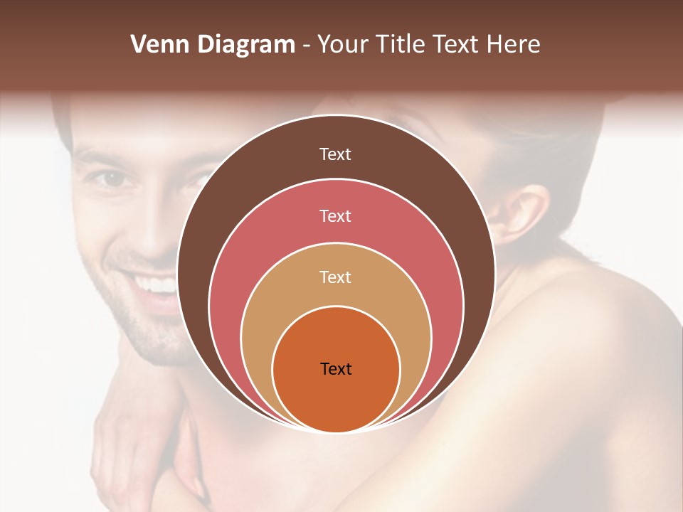 A Man And Woman Are Smiling For The Camera PowerPoint Template