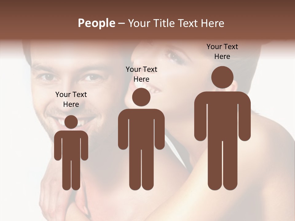 A Man And Woman Are Smiling For The Camera PowerPoint Template