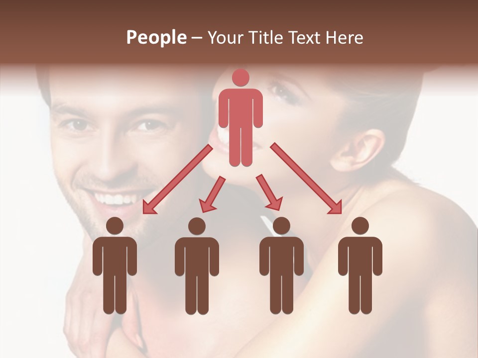 A Man And Woman Are Smiling For The Camera PowerPoint Template