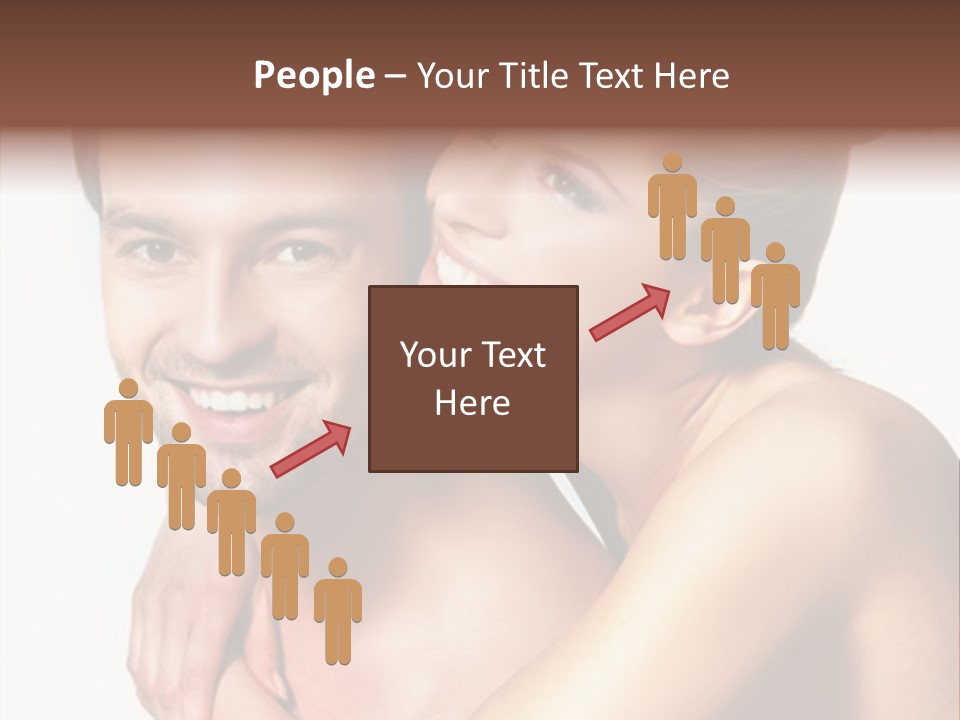 A Man And Woman Are Smiling For The Camera PowerPoint Template