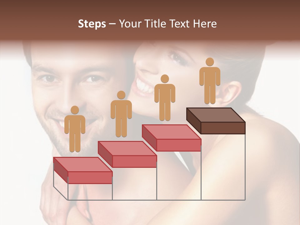 A Man And Woman Are Smiling For The Camera PowerPoint Template