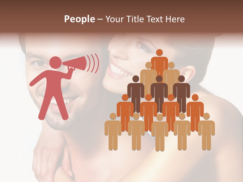 A Man And Woman Are Smiling For The Camera PowerPoint Template
