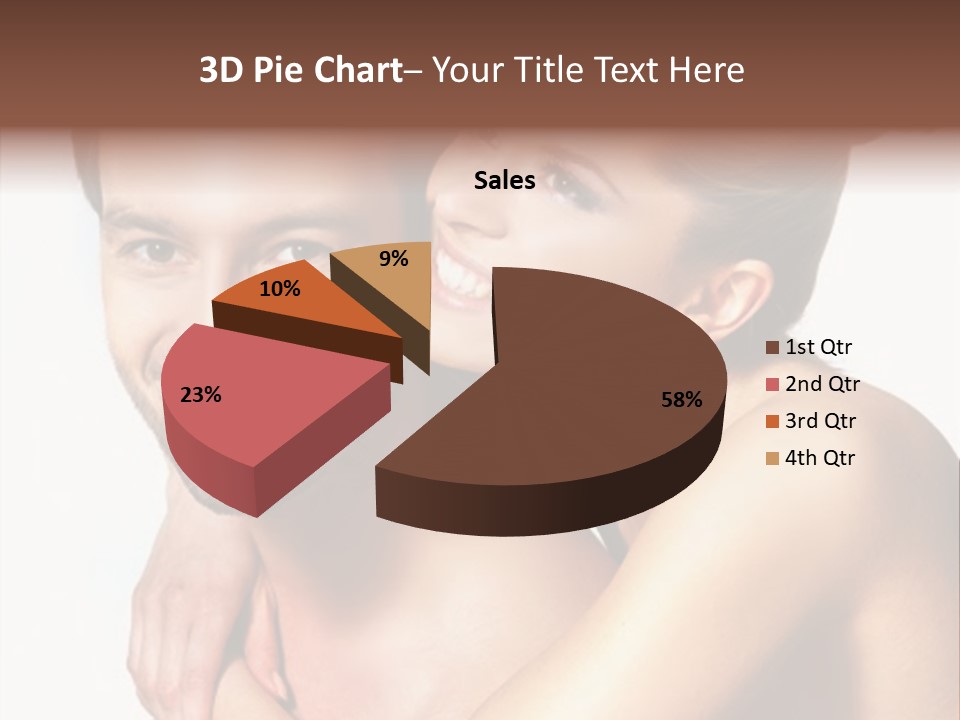 A Man And Woman Are Smiling For The Camera PowerPoint Template