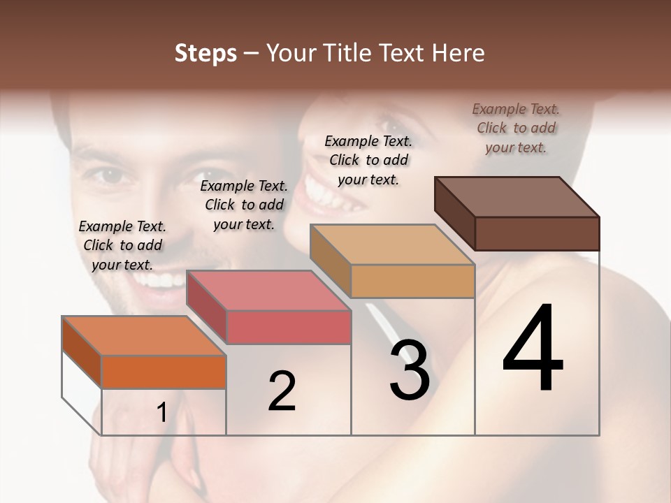 A Man And Woman Are Smiling For The Camera PowerPoint Template