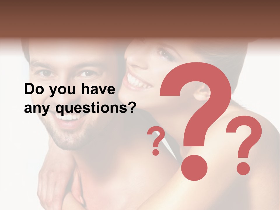 A Man And Woman Are Smiling For The Camera PowerPoint Template