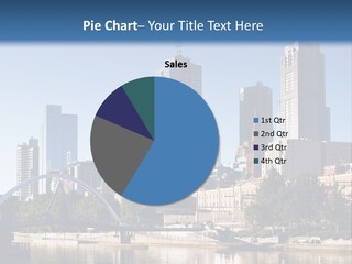 A City Skyline With A Bridge In The Foreground PowerPoint Template