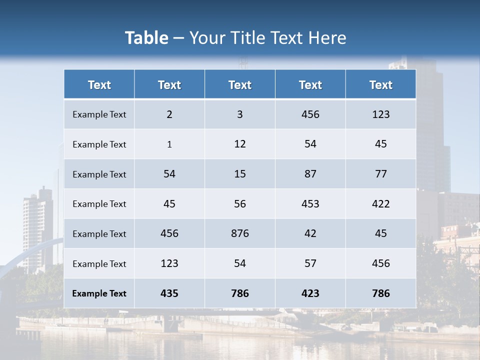 A City Skyline With A Bridge In The Foreground PowerPoint Template