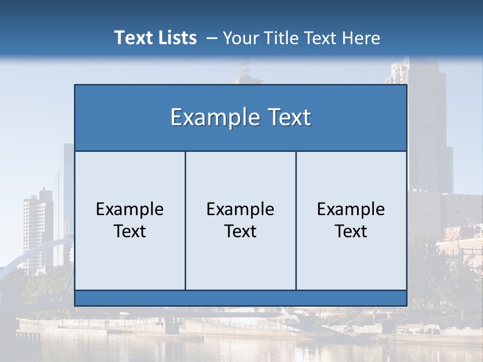 A City Skyline With A Bridge In The Foreground PowerPoint Template