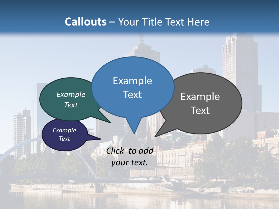 A City Skyline With A Bridge In The Foreground PowerPoint Template